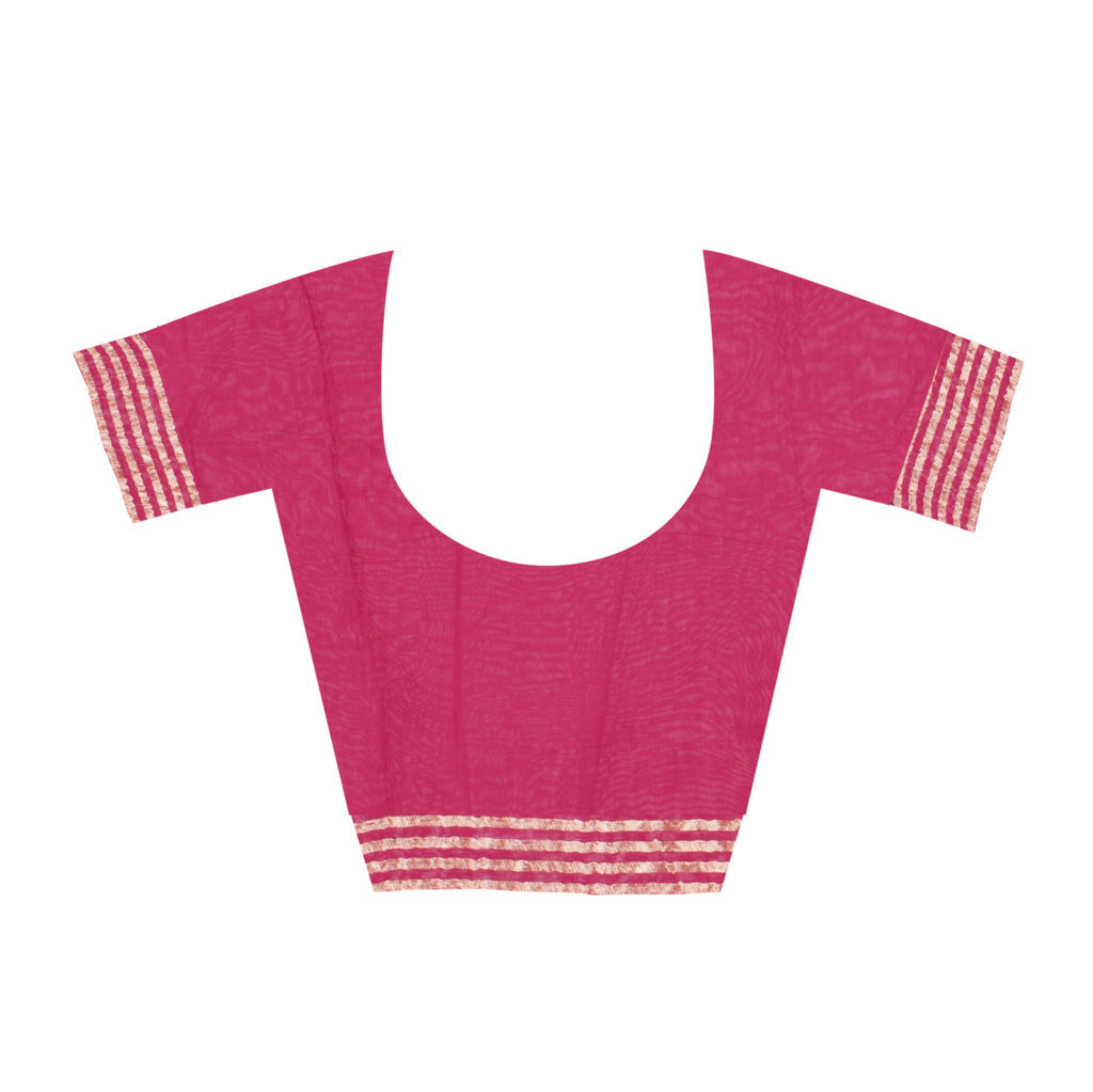 Pink Pure Cotton Lataguti_Jmdni Jamdani Saree (689)